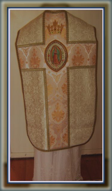 Our Lady of Guadalupe Roman Vestments with Russian Cross panels